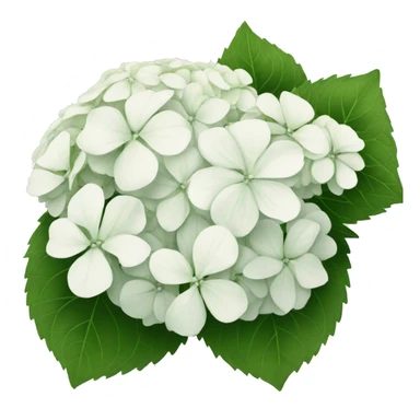 white hydrangeas sticker