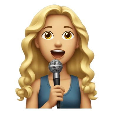 Girl singing  sticker