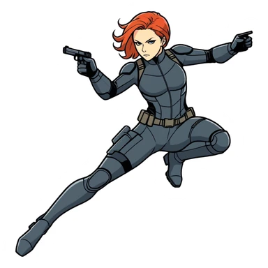 black widow marvel sticker