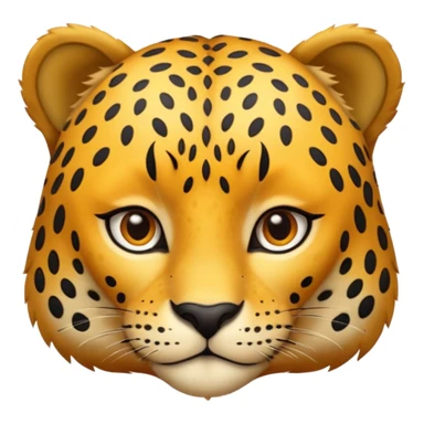 Leopard face with brown eyes 🐆  sticker