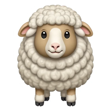 High resolution of A  full body sheep sticker