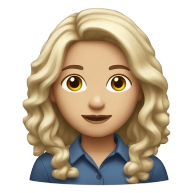 A light skin female with medium hair  sticker