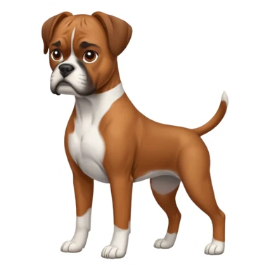 creame iconos de un boxer perro animal sticker