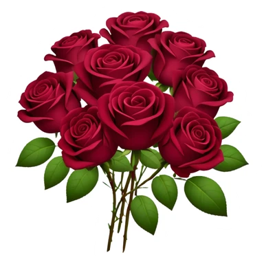 bouquet of burgundy roses  sticker