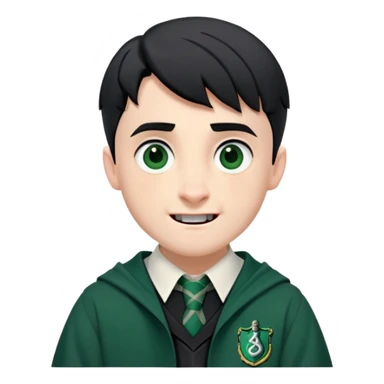 Jamie Yeates is Marcus Flint in harry potter, wear hogwarts slytherin uniform, short black hair, bulky face, often grimacing and showing teeth sticker