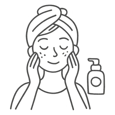 woman skincare routine sticker