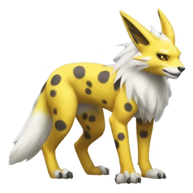 Lombax-Renamon full body with spots sticker