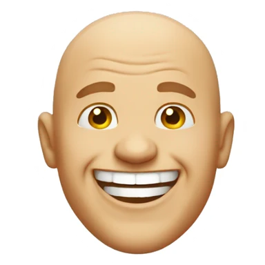 bald guy laughing sticker