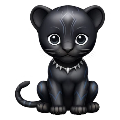 Black panther cub sticker
