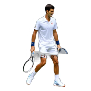 Djokovic abrazando a nadal sticker