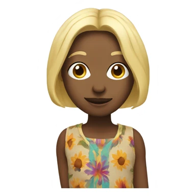 Hippie with blonde bob sticker