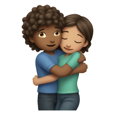Boy hugging girl sticker