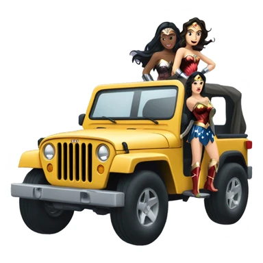  Diana Prince and Wonder woman’s army jeep  sticker