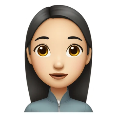 Asian girl with mole on cheek sticker