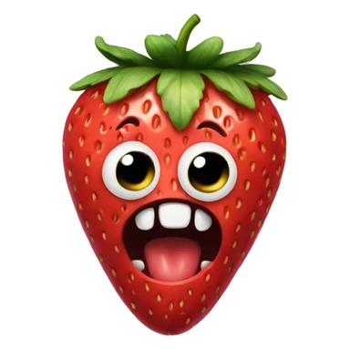 Horrifying strawberry  sticker