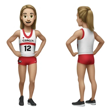University of Georgia runner sticker