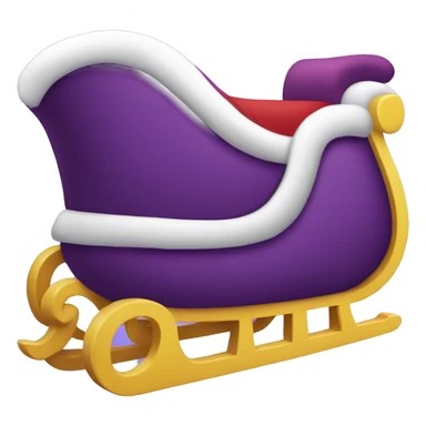 Purple Santa’s sleigh  sticker