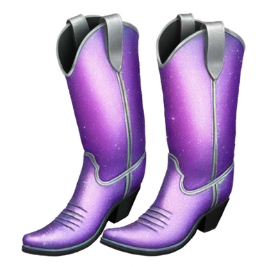 Sparkly cowboy boots sticker