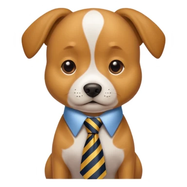 My dog whereing a tie sticker