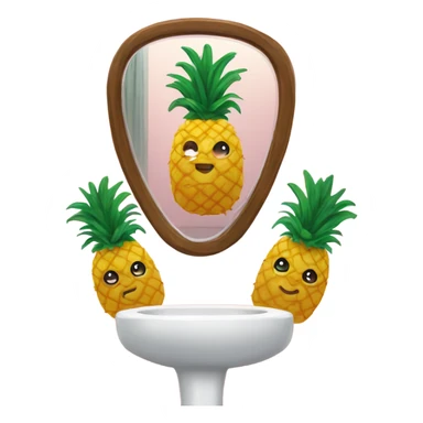 🍍 pineapple looks at its reflection in the mirror sticker