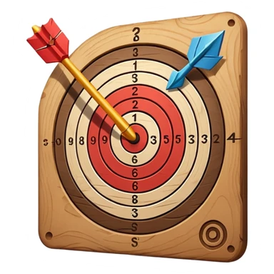 Angled target with an arrow in the center sticker
