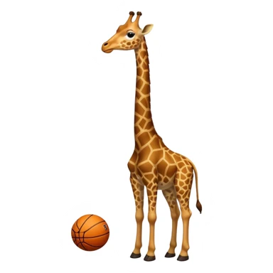 basketball player giraffe sticker