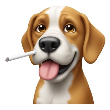 Dog blowing smoke sticker
