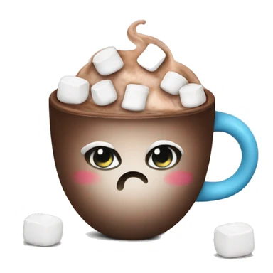 Hot cocoa with marshmallows sticker