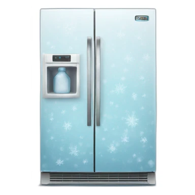 frozen refrigerator in ice sticker