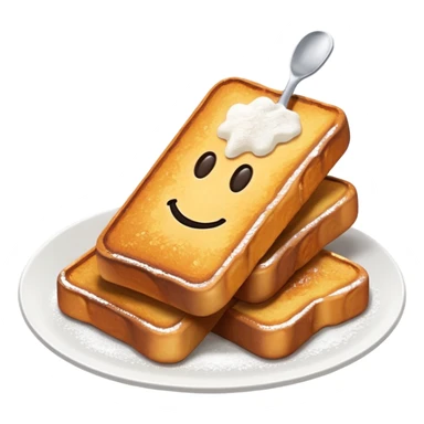 french toast sticks, with powdered sugar, minimal background sticker