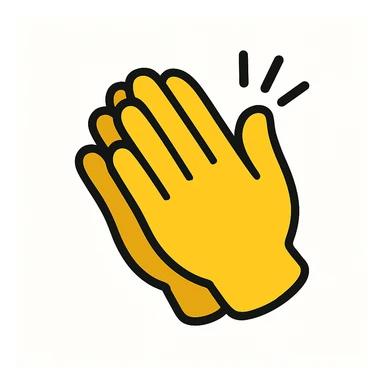 yellow clapping hands emoji sticker