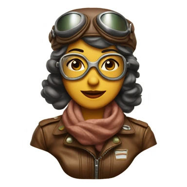 Pilot vintage woman  sticker