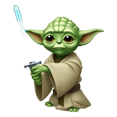 Yoda avec un sabre laser sticker