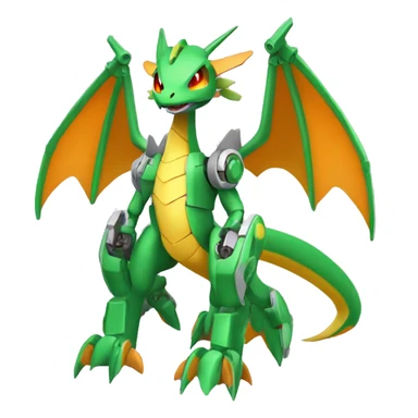 Mechanical Flygon-dragon-Charizard-raptor-Medabot-Mecha full body sticker