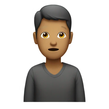 Person talking to a wall sticker