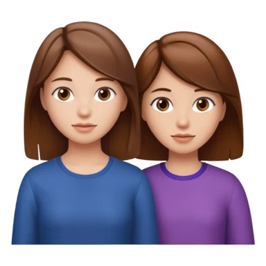 Russian duo girls with brown hair sticker
