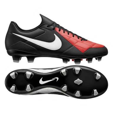 Nike soccer cleats, angled view, no text, apple emoji style sticker