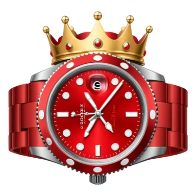 Create a red Rolex crown  sticker