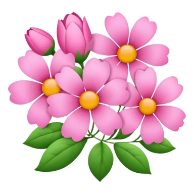 pink floral  sticker