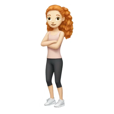 Ginger pilates girl full body  sticker