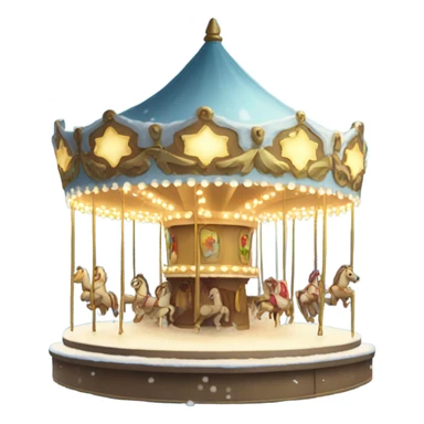 Light being carousel with snow sticker