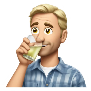 Michael McMahon drinking vodka seltzer sticker