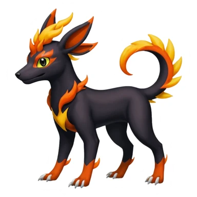 
Canine-Houndoom-Bayleaf-Salandit-Noibat-Flareon-Fakémon-fusion (full body) sticker