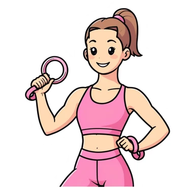 Pilates girl pink sticker