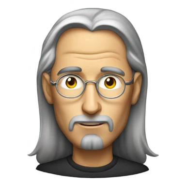 steve jobs with hairs  sticker