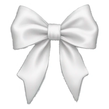white satin bow sticker