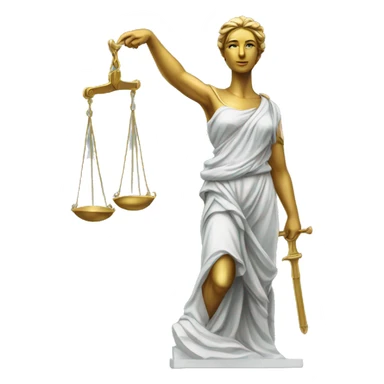 Justitia statue  sticker
