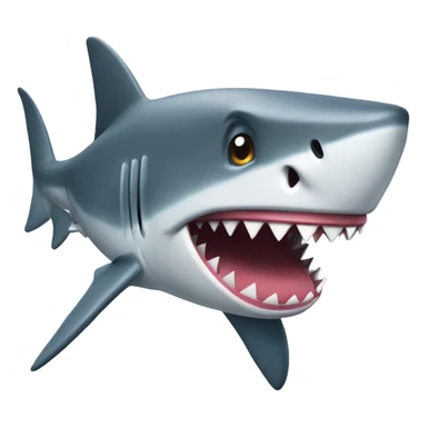 Shark holding bomb sticker