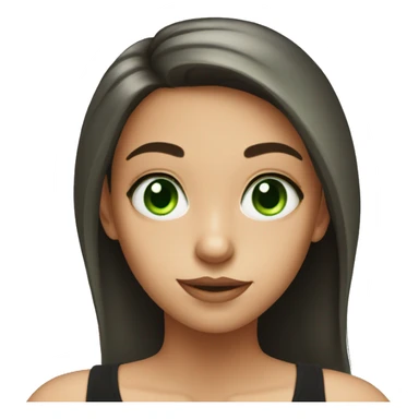 girl in black tank top green eyes sticker