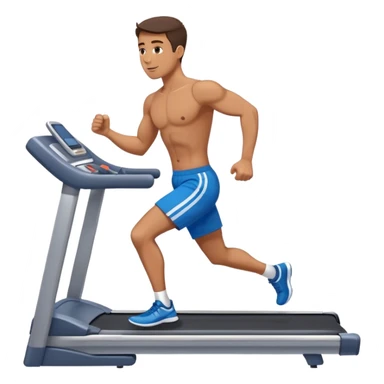 fit guy in blue shorts Treadmill sticker